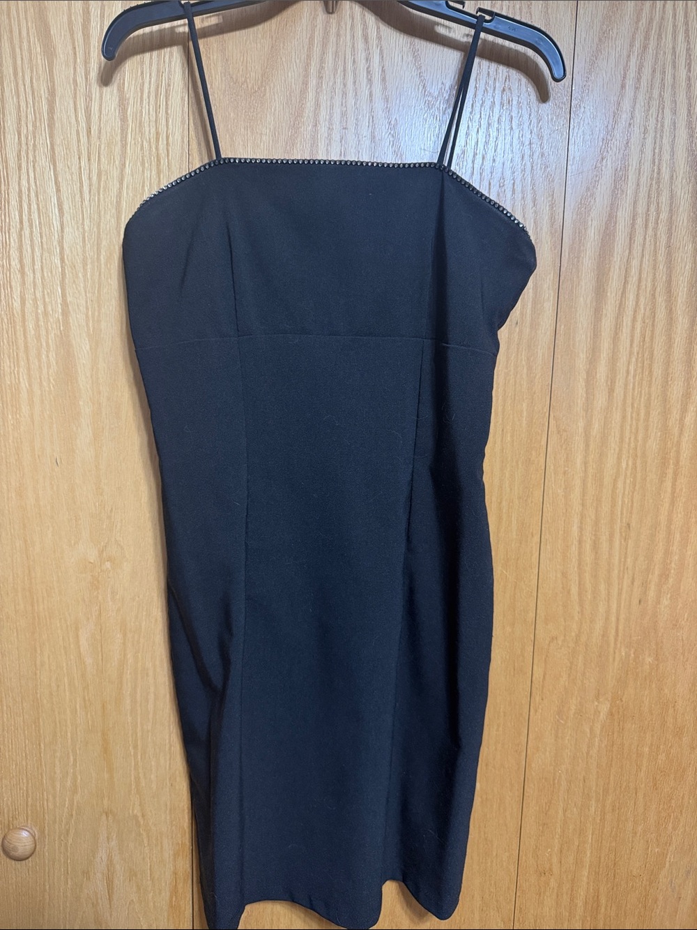 VENUS Black Spaghetti Strap Sheath Dress